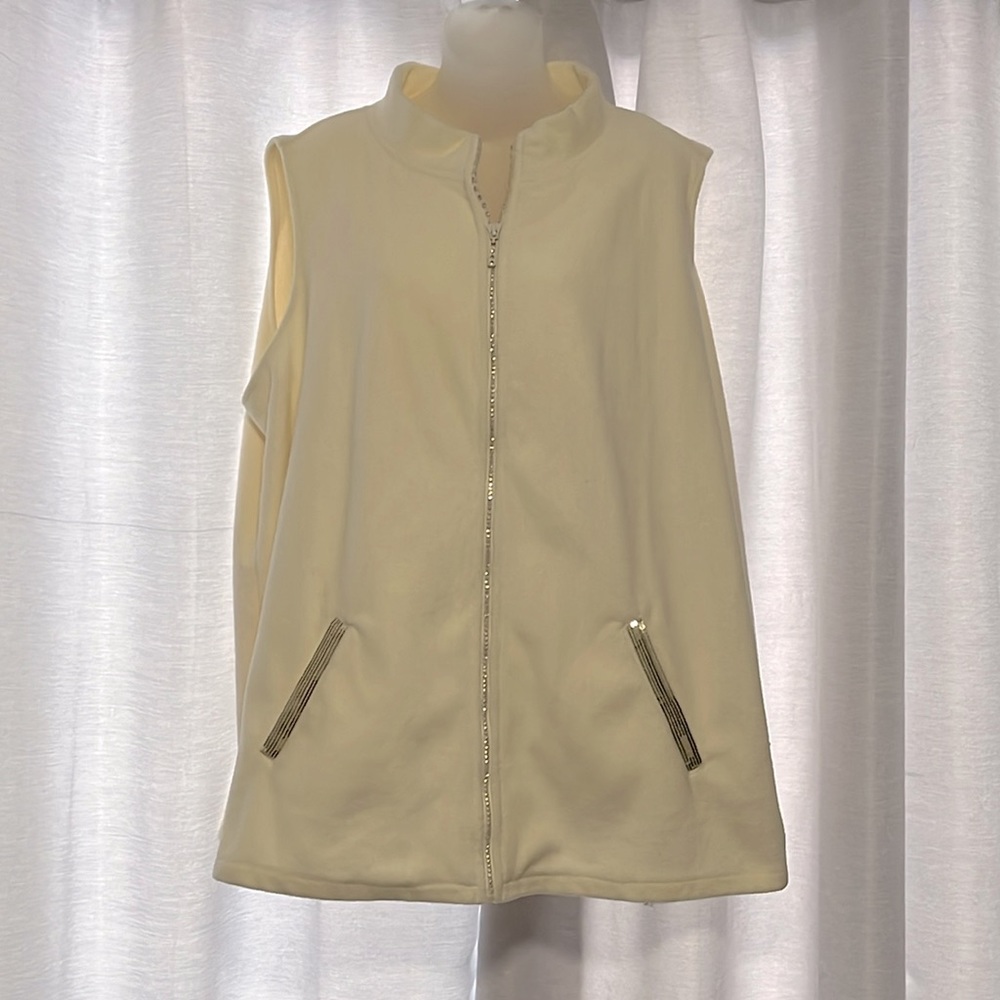 Adorable Fleece Vest with Sparkle Details